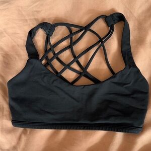 Lululemon Black Strappy Women's Sports Bra